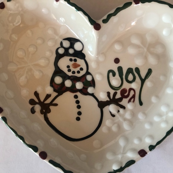 Expressly Yours retired vintage collectible 6” handpainted Snowman dish - Picture 2 of 4